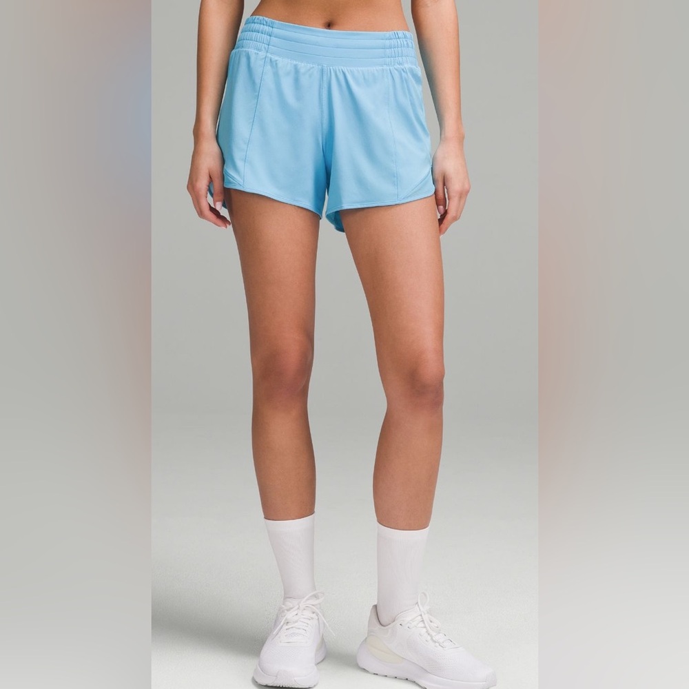 Lululemon Hotty hot shorts size 4 4” inseam, kayak blue color